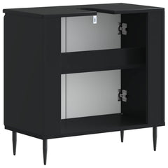 vidaXL Bathroom Sink Cabinet ZWOLLE Black 59.5 x 31.5x 59 cm 6