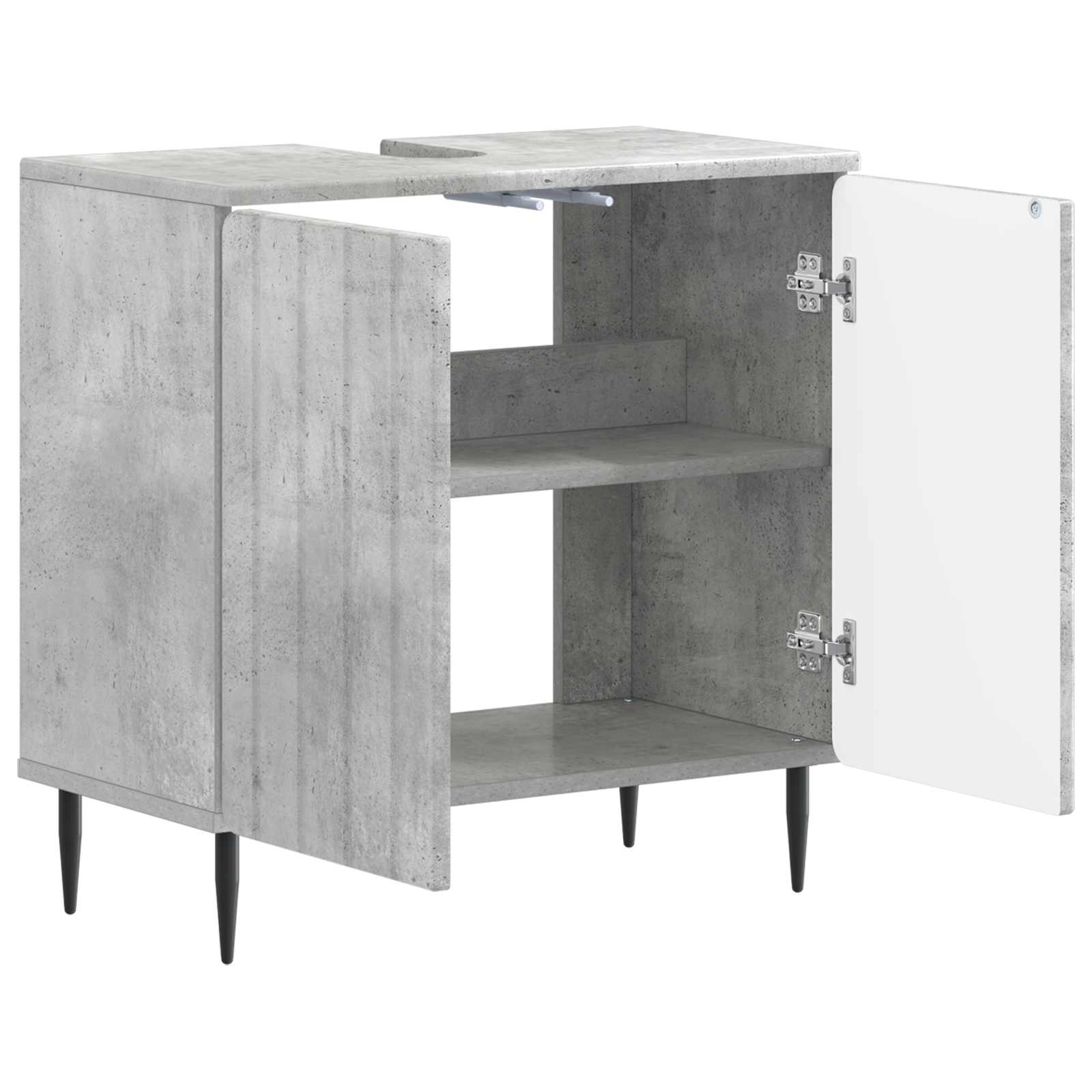 vidaXL Bathroom Sink Cabinet ZWOLLE Concrete Grey 59.5 x 31.5x 59 cm 3