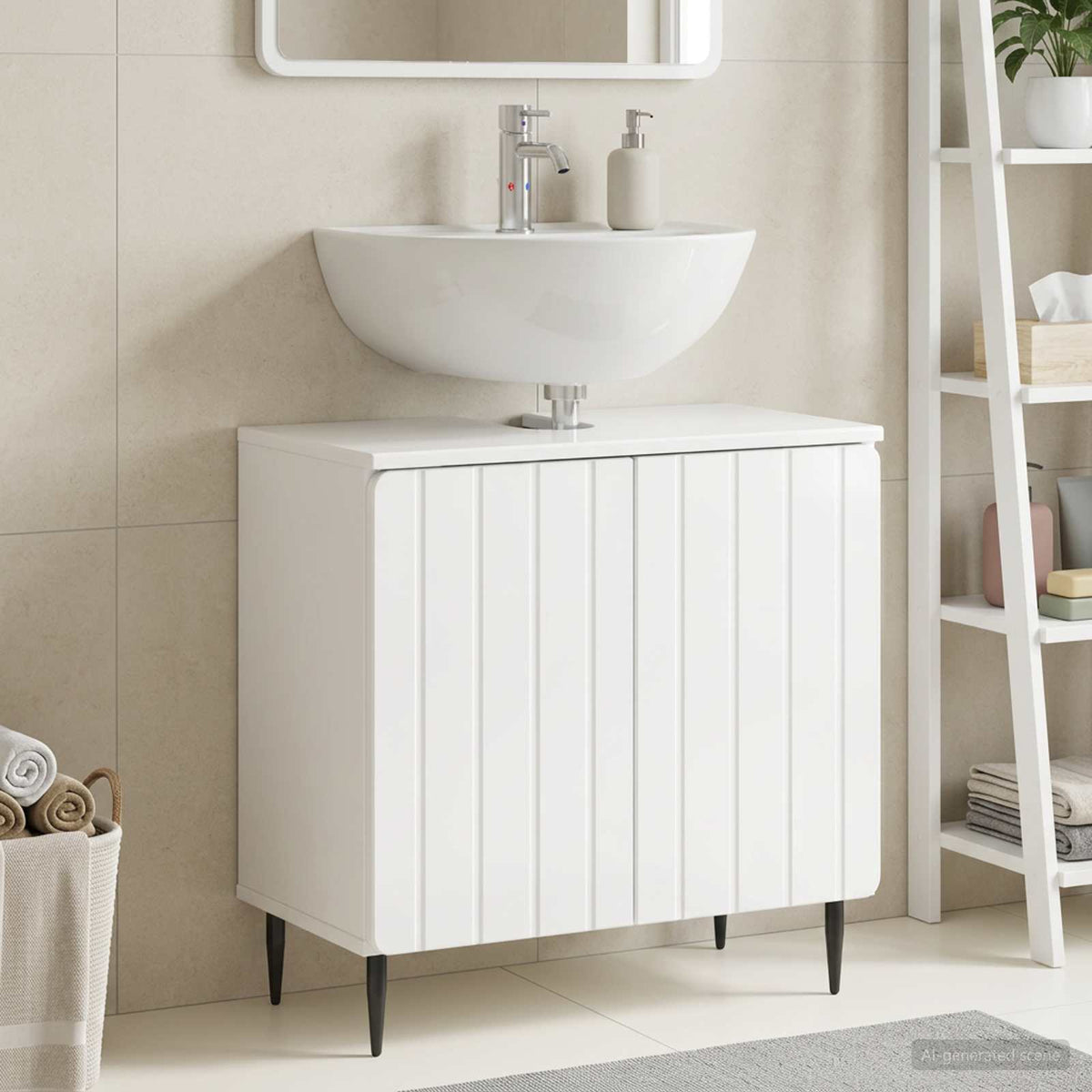 vidaXL Bathroom Sink Cabinet ZWOLLE 59.5 x 31.5x 59 cm