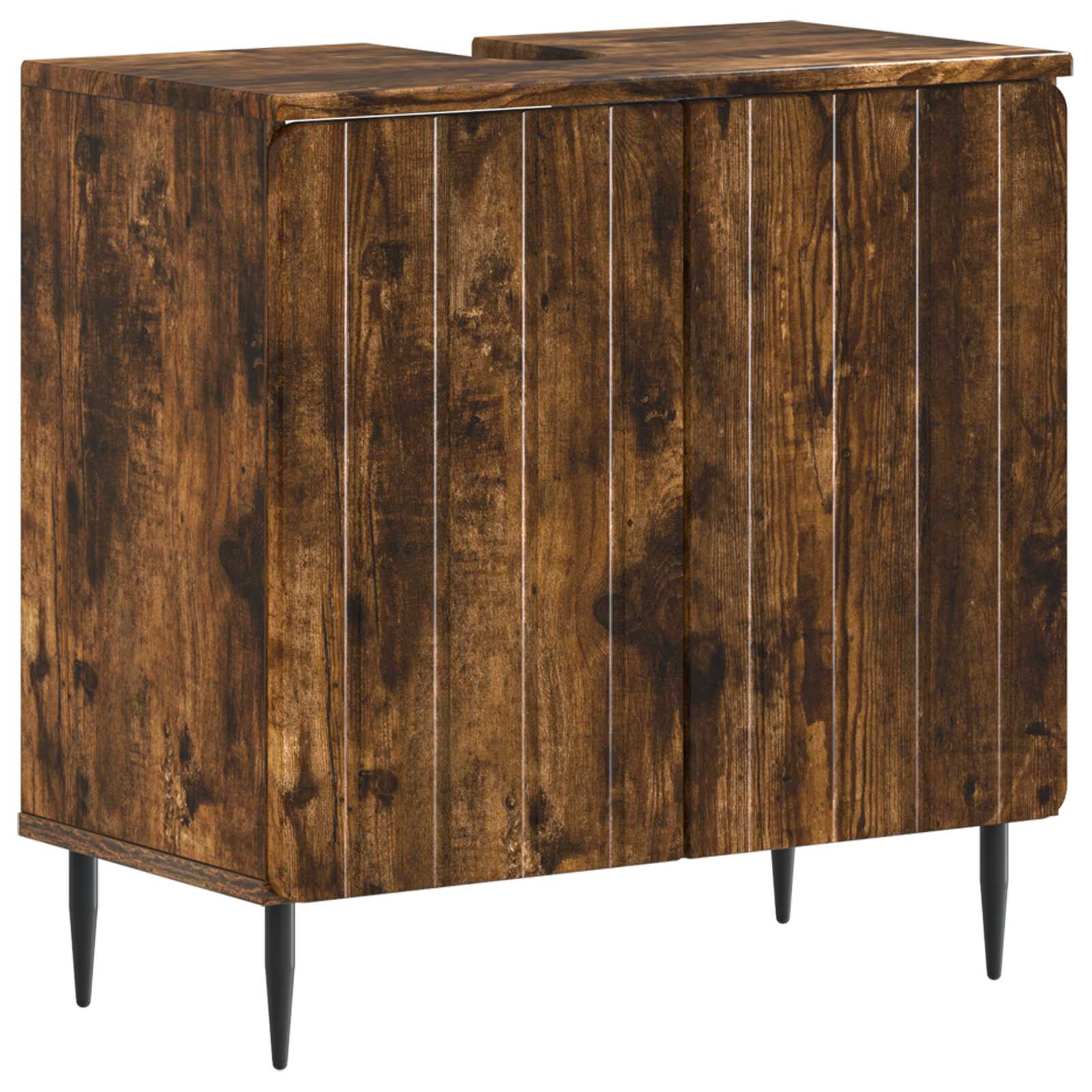 vidaXL Bathroom Sink Cabinet ZWOLLE Smoked Oak 59.5 x 31.5x 59 cm 2