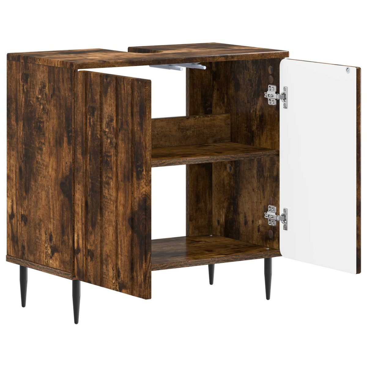 Bathroom Sink Cabinet ZWOLLE 59.5 x 31.5x 59 cm Smoked oak