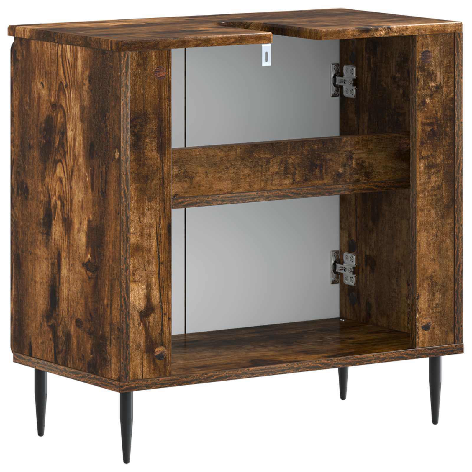 vidaXL Bathroom Sink Cabinet ZWOLLE Smoked Oak 59.5 x 31.5x 59 cm 6