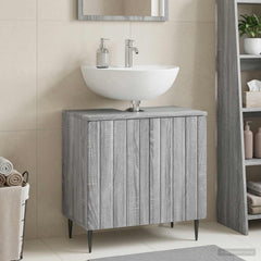 vidaXL Bathroom Sink Cabinet ZWOLLE Grey Sonoma 59.5 x 31.5x 59 cm 1