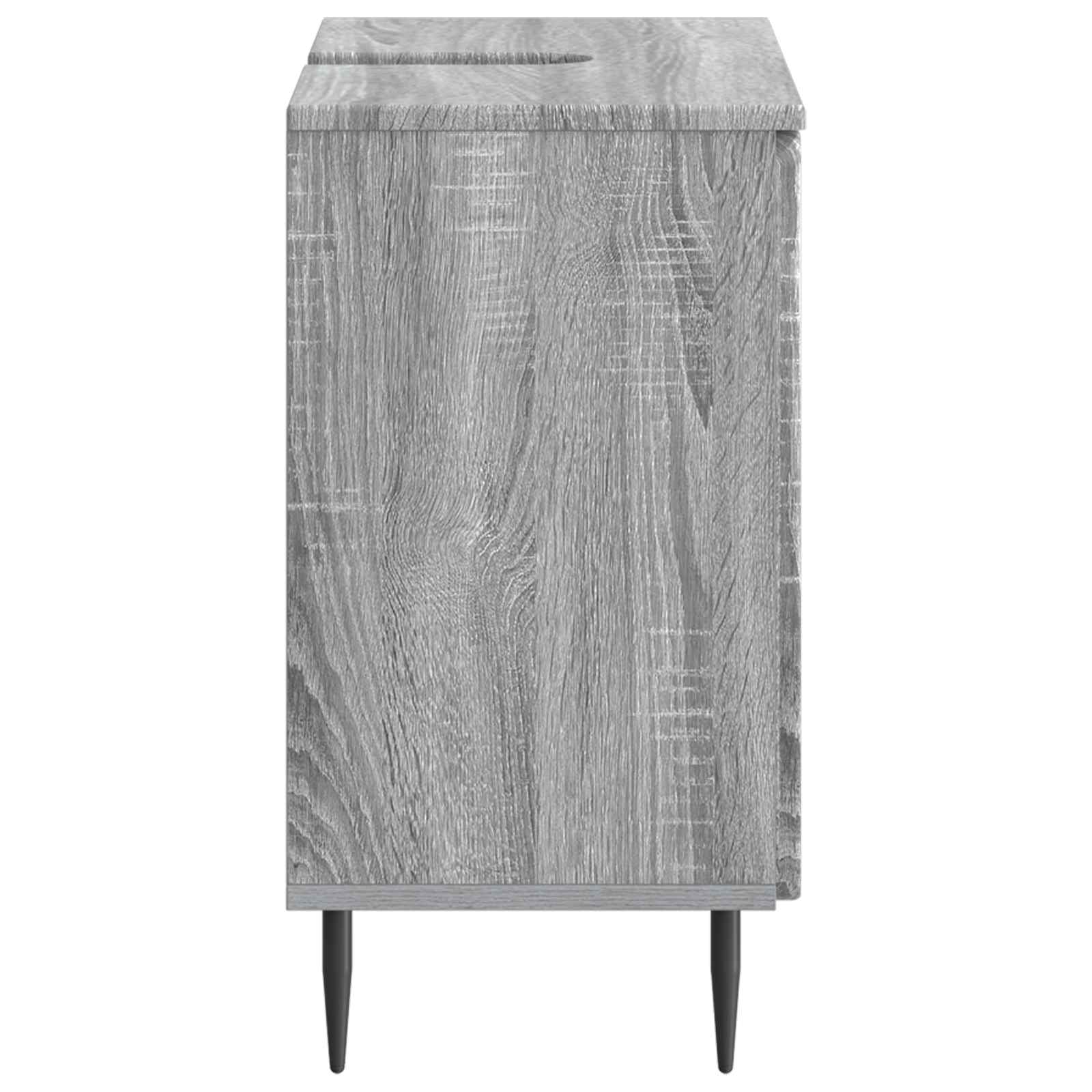 vidaXL Bathroom Sink Cabinet ZWOLLE Grey Sonoma 59.5 x 31.5x 59 cm 5
