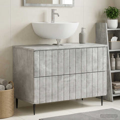 Bathroom Sink Cabinet ZWOLLE 82 x 41x 58.5 cm Concrete grey