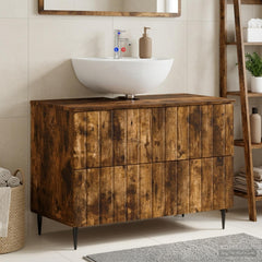 Bathroom Sink Cabinet ZWOLLE 82 x 41x 58.5 cm Smoked oak