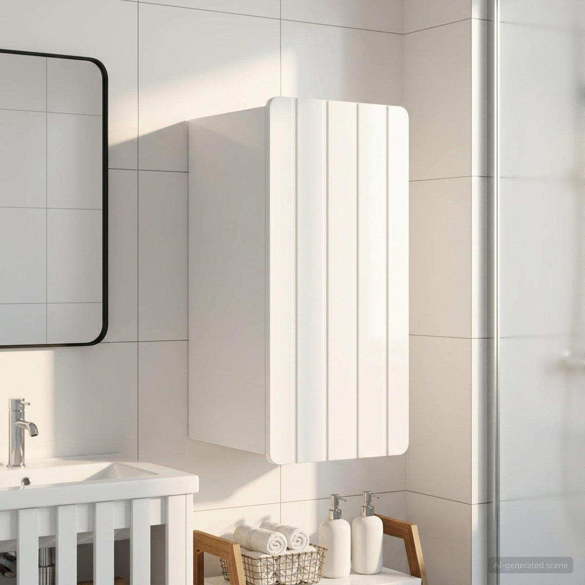 vidaXL Bathroom Wall Cabinet ZWOLLE 30 x 31 x 63 cm