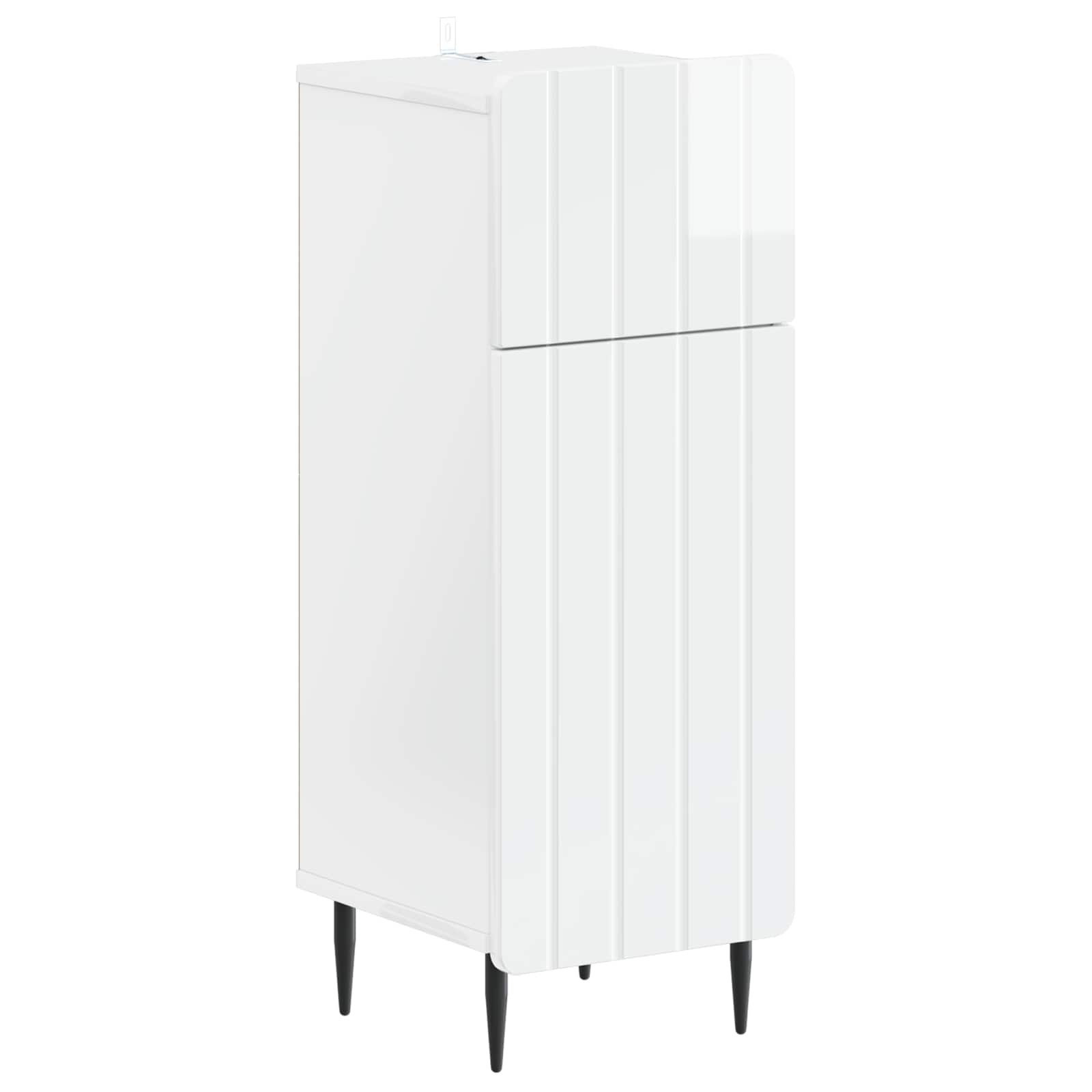 vidaXL Bathroom Storage Cainet ZWOLLE High Gloss White 2