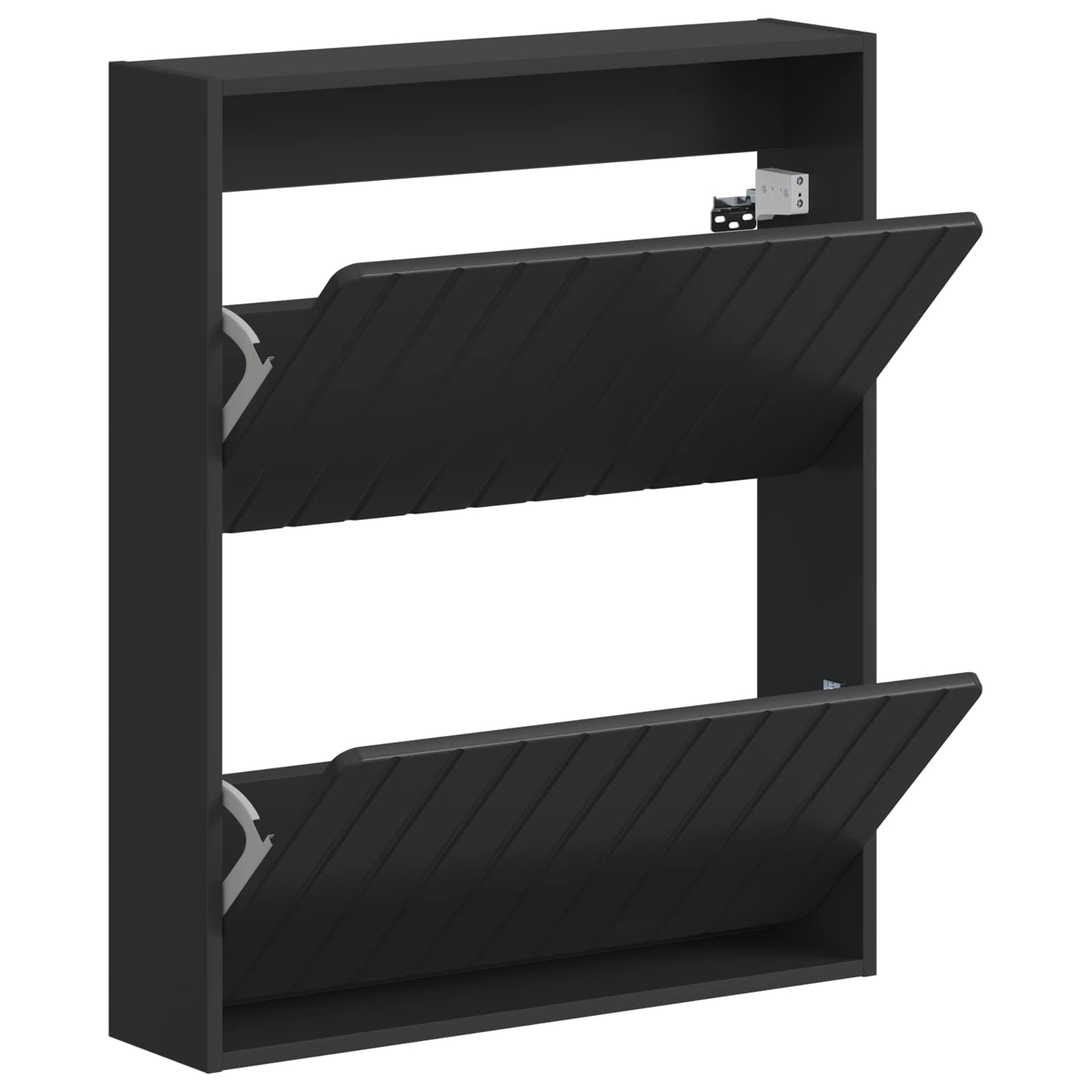 vidaXL Wall-Mounted Shoe Cabinet ZWOLLE 71 x 17 x 86 cm Black 3