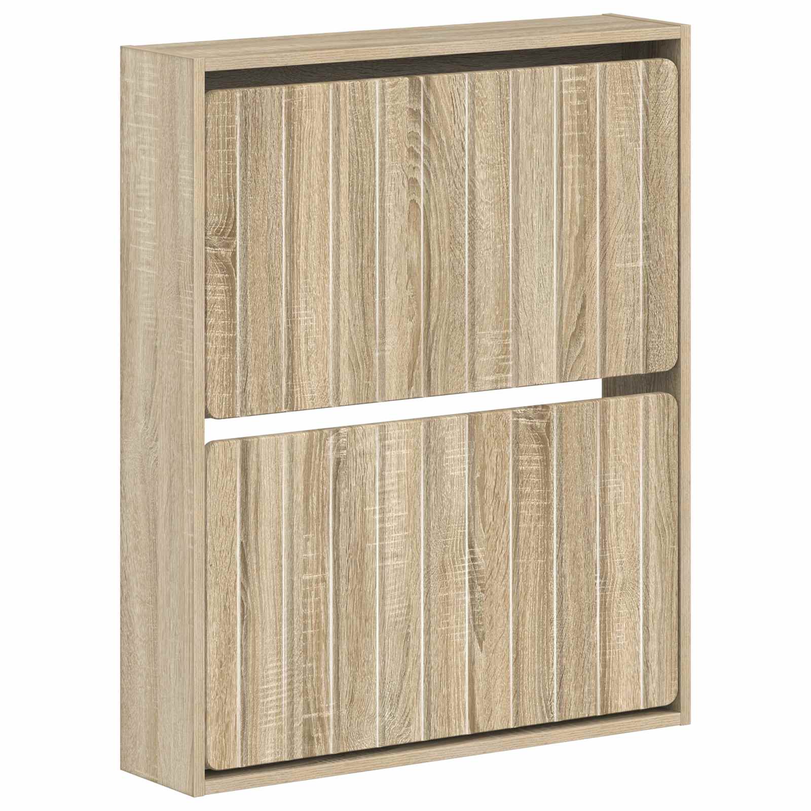 vidaXL Wall-Mounted Shoe Cabinet ZWOLLE 71 x 17 x 86 cm Sonoma Oak 2