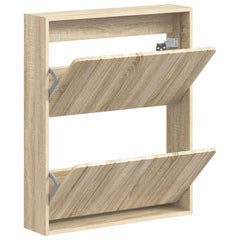 vidaXL Wall-Mounted Shoe Cabinet ZWOLLE 71 x 17 x 86 cm Sonoma Oak 3