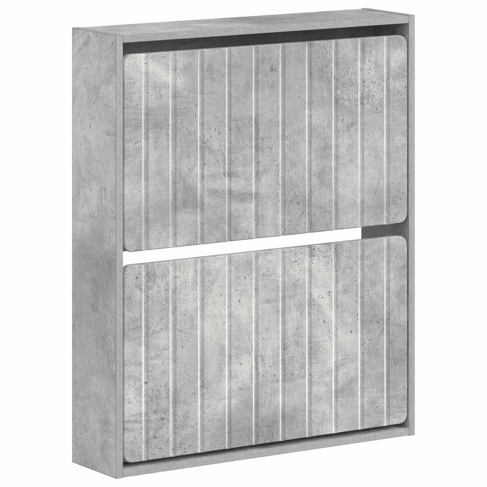 vidaXL Wall-Mounted Shoe Cabinet ZWOLLE 71 x 17 x 86 cm Concrete Grey 2