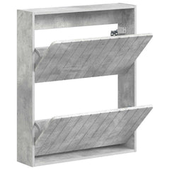 vidaXL Wall-Mounted Shoe Cabinet ZWOLLE 71 x 17 x 86 cm Concrete Grey 3