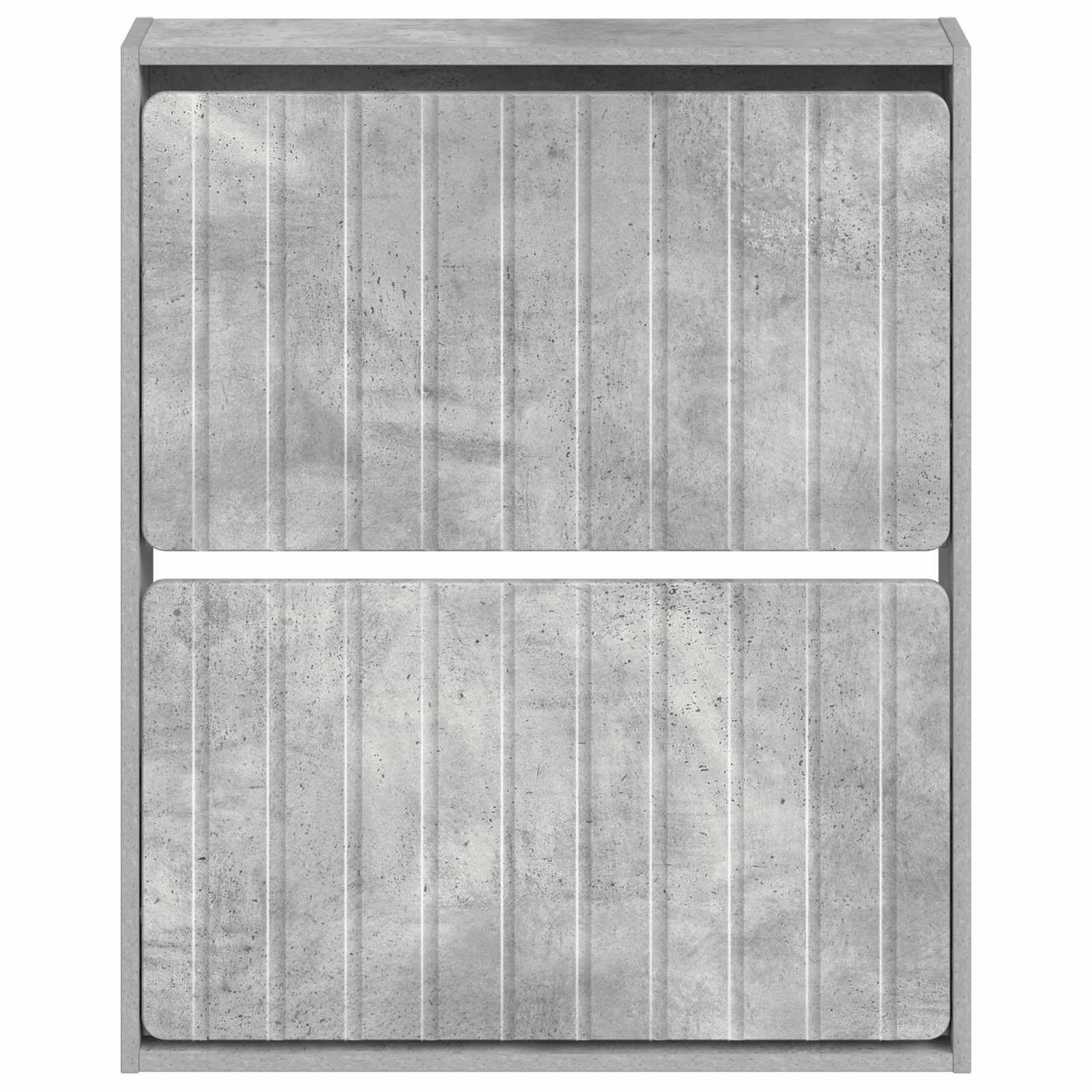 vidaXL Wall-Mounted Shoe Cabinet ZWOLLE 71 x 17 x 86 cm Concrete Grey 4