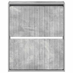 vidaXL Wall-Mounted Shoe Cabinet ZWOLLE 71 x 17 x 86 cm Concrete Grey 4