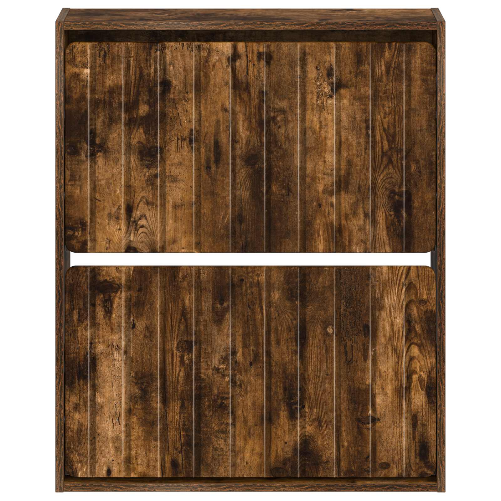vidaXL Wall-Mounted Shoe Cabinet ZWOLLE 71 x 17 x 86 cm Smoked Oak 4