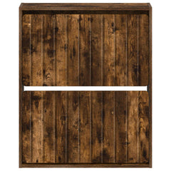 vidaXL Wall-Mounted Shoe Cabinet ZWOLLE 71 x 17 x 86 cm Smoked Oak 4