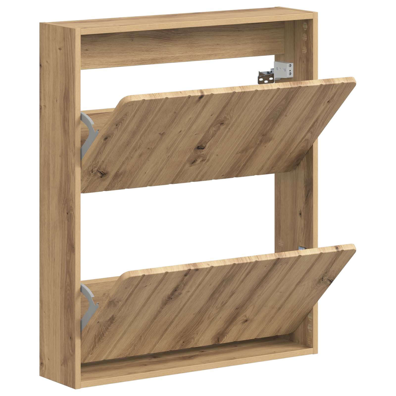 vidaXL Wall-Mounted Shoe Cabinet ZWOLLE 71 x 17 x 86 cm Artisan Oak 3