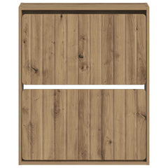 vidaXL Wall-Mounted Shoe Cabinet ZWOLLE 71 x 17 x 86 cm Artisan Oak 4