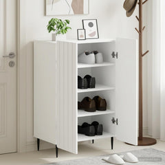 vidaXL Shoe Cabinet ZWOLLE 59.5 x 39.5 x 91.5 cm Engineered Wood White 1