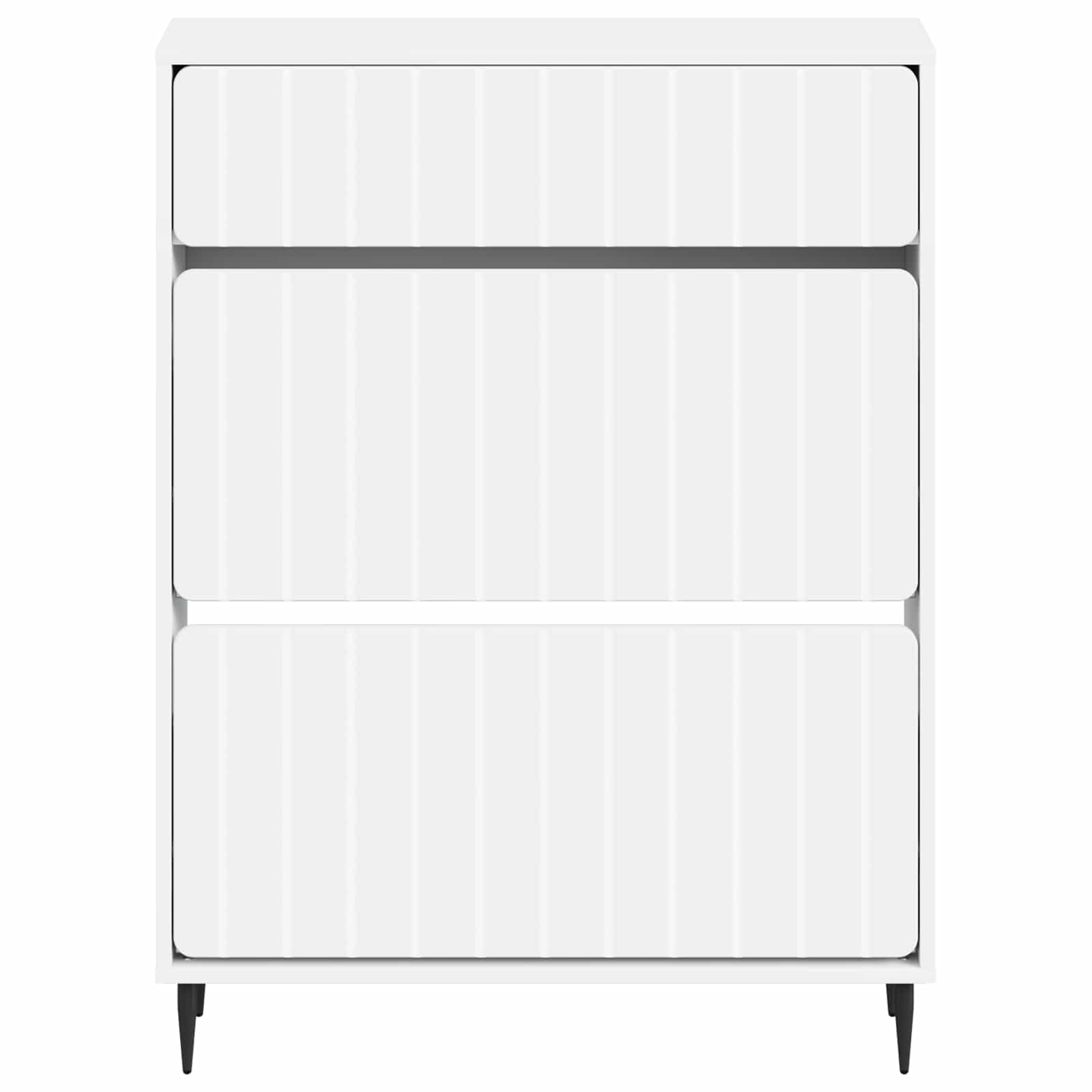 vidaXL Shoe Cabinet ZWOLLE 78 x 24 x 103 cm Engineered Wood White 4
