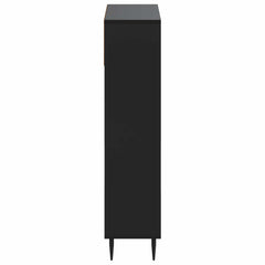 vidaXL Shoe Cabinet ZWOLLE 78 x 24 x 103 cm Engineered Wood Black 5