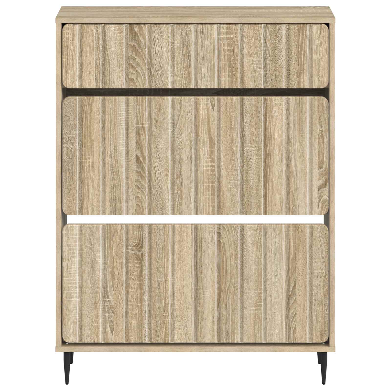 vidaXL Shoe Cabinet ZWOLLE 78 x 24 x 103 cm Engineered Wood Sonoma Oak 4