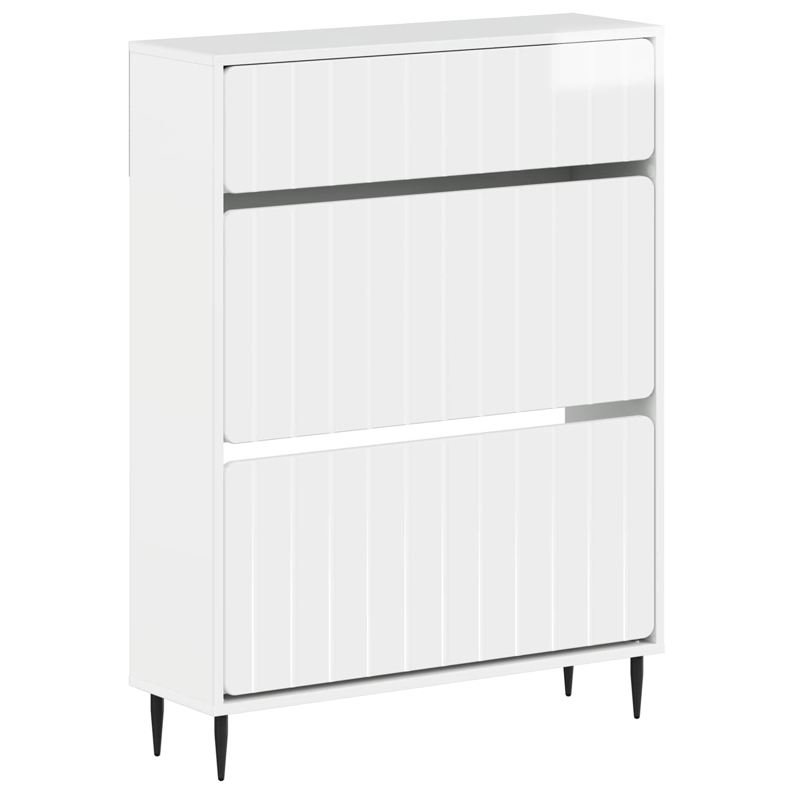 vidaXL Shoe Cabinet ZWOLLE 78 x 24 x 103 cm Engineered Wood 2