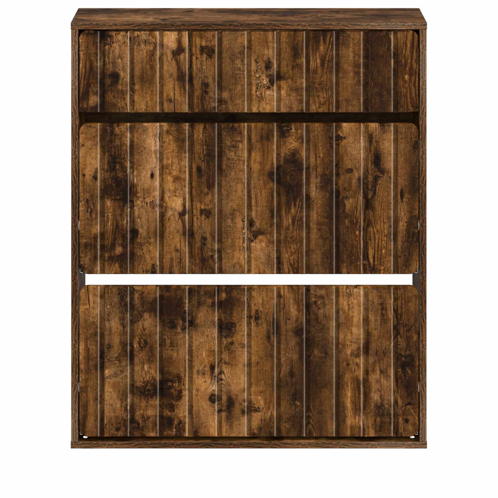 vidaXL Shoe Cabinet ZWOLLE 78 x 24 x 103 cm Engineered Wood Smoked Oak 4