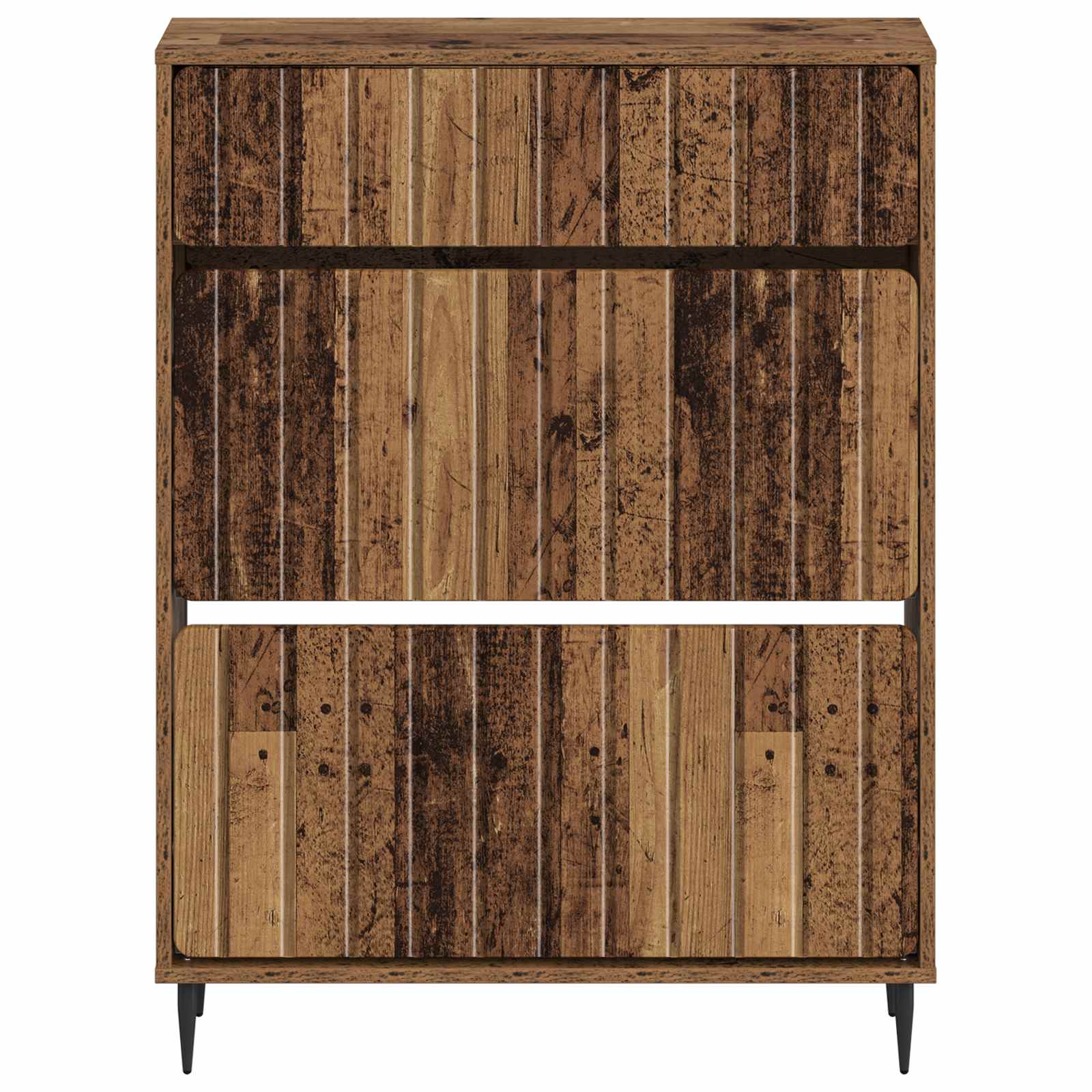 vidaXL Shoe Cabinet ZWOLLE 78 x 24 x 103 cm Engineered Wood Old Wood 4