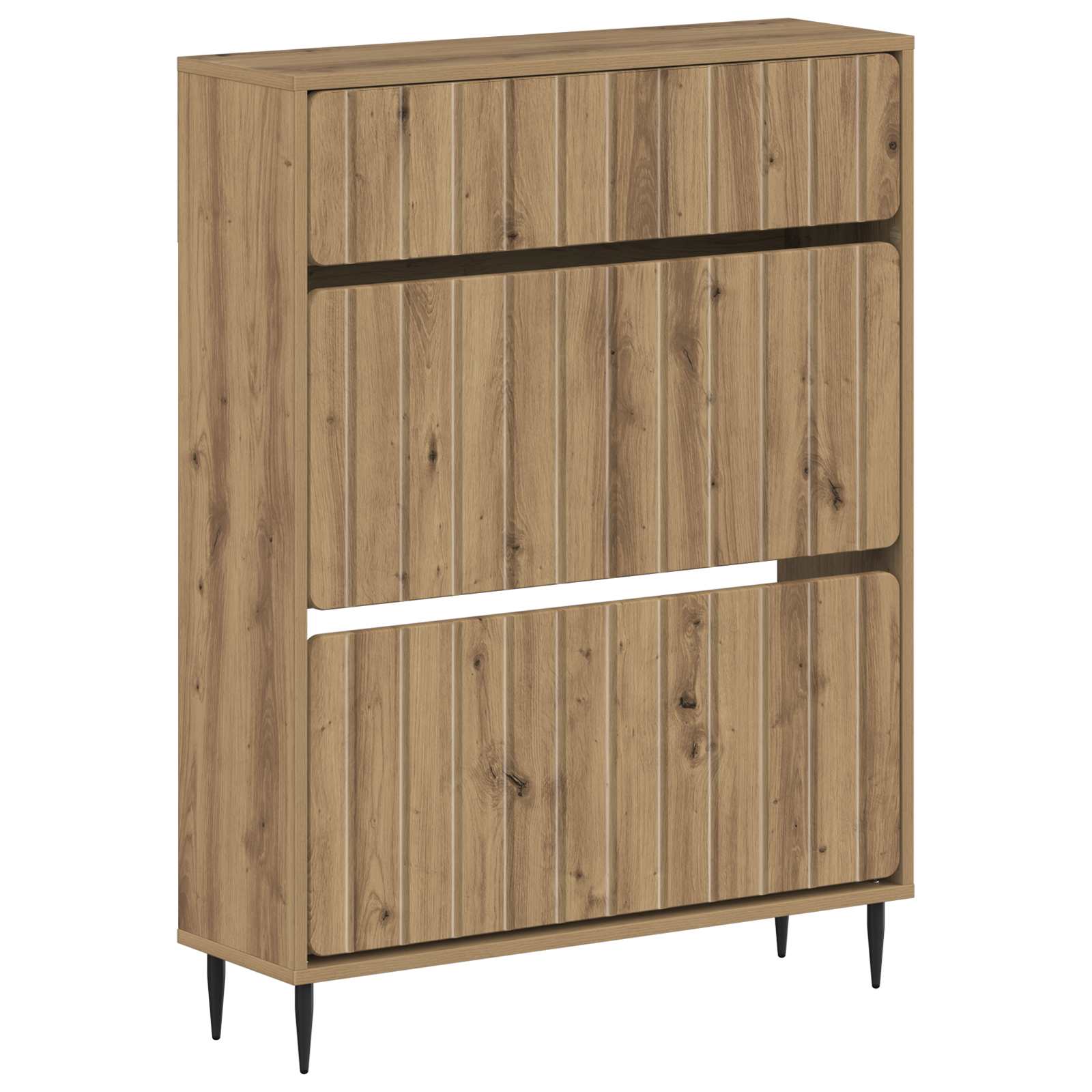 vidaXL Shoe Cabinet ZWOLLE 78 x 24 x 103 cm Engineered Wood 2