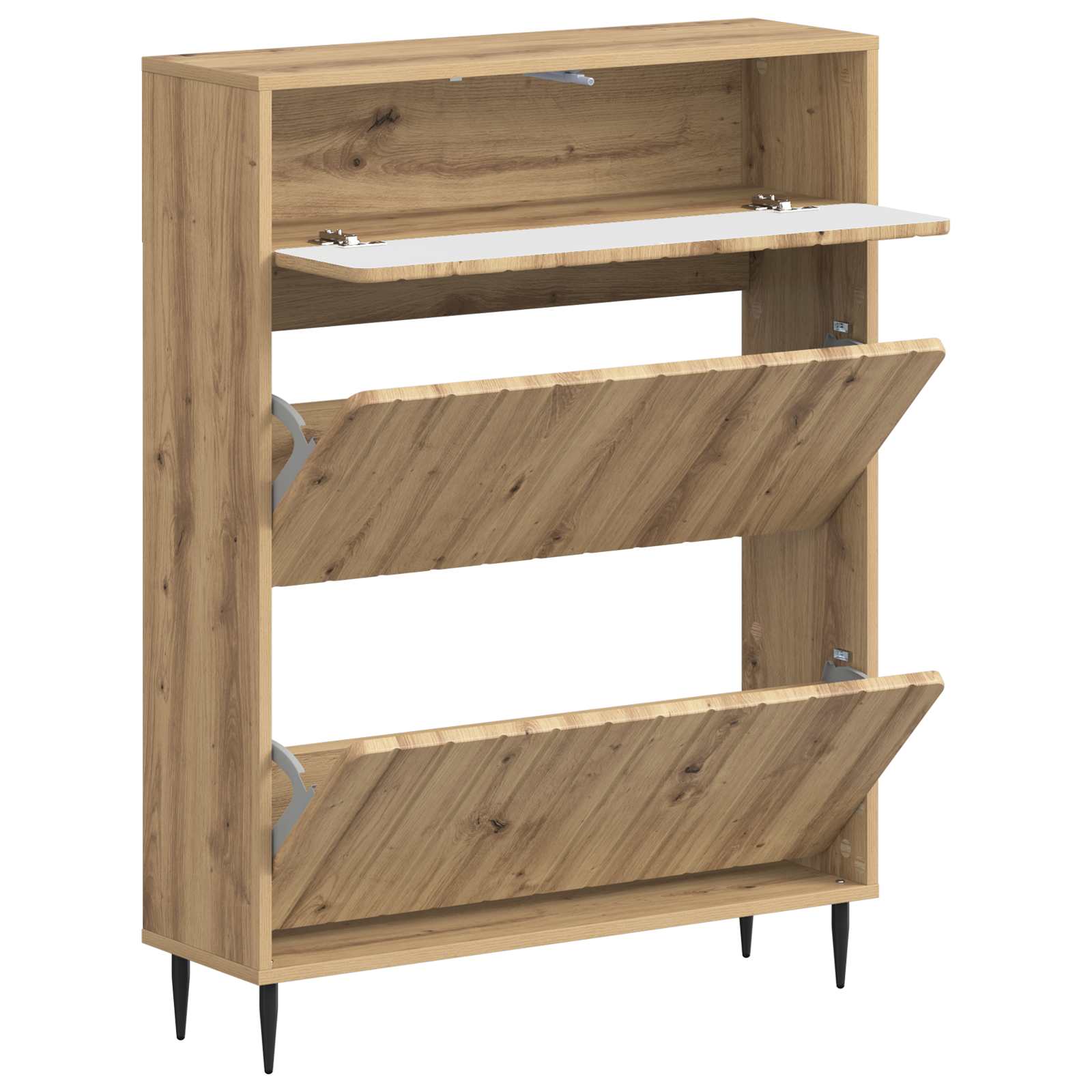 vidaXL Shoe Cabinet ZWOLLE 78 x 24 x 103 cm Engineered Wood 3