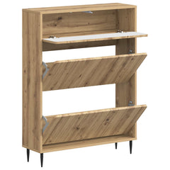 vidaXL Shoe Cabinet ZWOLLE 78 x 24 x 103 cm Engineered Wood 3