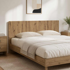 Wall-Mounted Headboard ZWOLLE Engineered Wood Width 200 cm Artisan oak