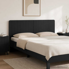 vidaXL Wall-Mounted Headboard ZWOLLE Black Engineered Wood 1
