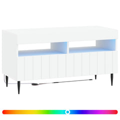 vidaXL LED TV Cabinet White Engineered Wood 3