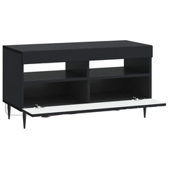 vidaXL LED TV Cabinet Black Engineered Wood 5