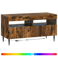vidaXL LED TV Cabinet Smoked Oak Engineered Wood 3