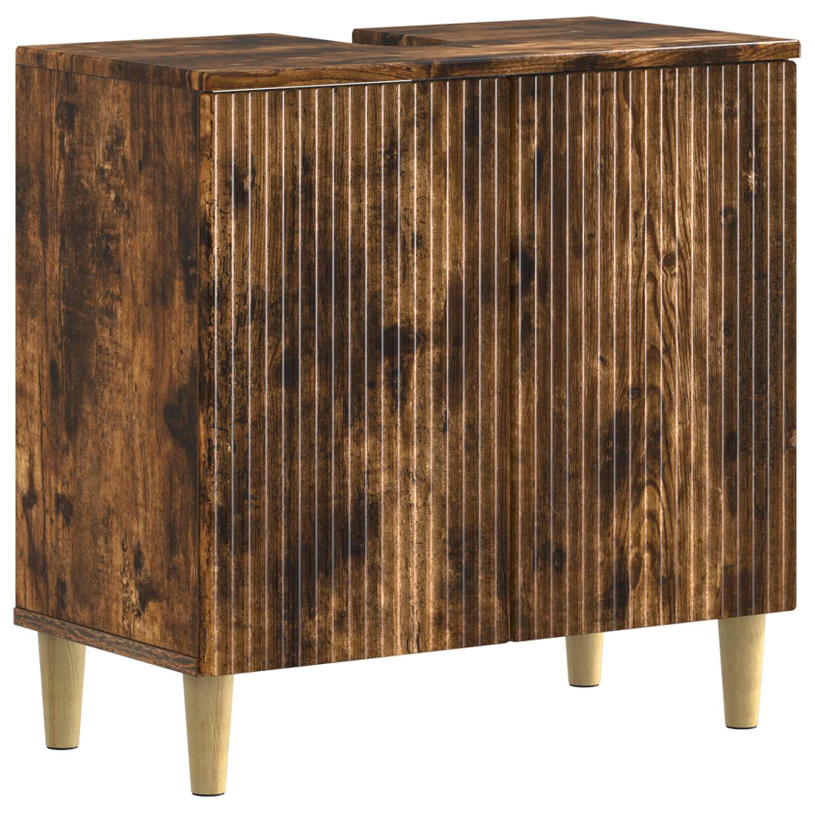 vidaXL Bathroom Sink Cabinet ARNHEM Smoked Oak 59.5 x 31.5x 59 cm 2