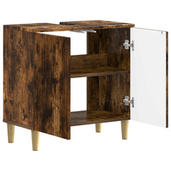 vidaXL Bathroom Sink Cabinet ARNHEM Smoked Oak 59.5 x 31.5x 59 cm 3