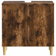 vidaXL Bathroom Sink Cabinet ARNHEM Smoked Oak 59.5 x 31.5x 59 cm 4