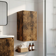 vidaXL Bathroom Wall Cabinet ARNHEM Smoked Oak 30 x 31 x 59 cm 1