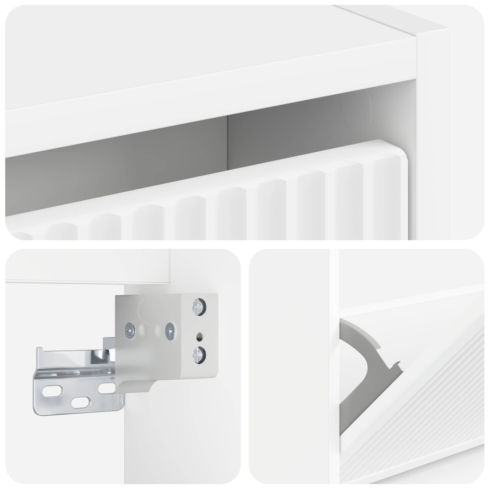 vidaXL Wall-Mounted Shoe Cabinet ARNHEM 71 x 17 x 86 cm White 6
