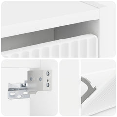 vidaXL Wall-Mounted Shoe Cabinet ARNHEM 71 x 17 x 86 cm White 6
