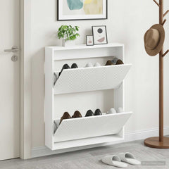 vidaXL Wall-Mounted Shoe Cabinet ARNHEM 71 x 17 x 86 cm White 1