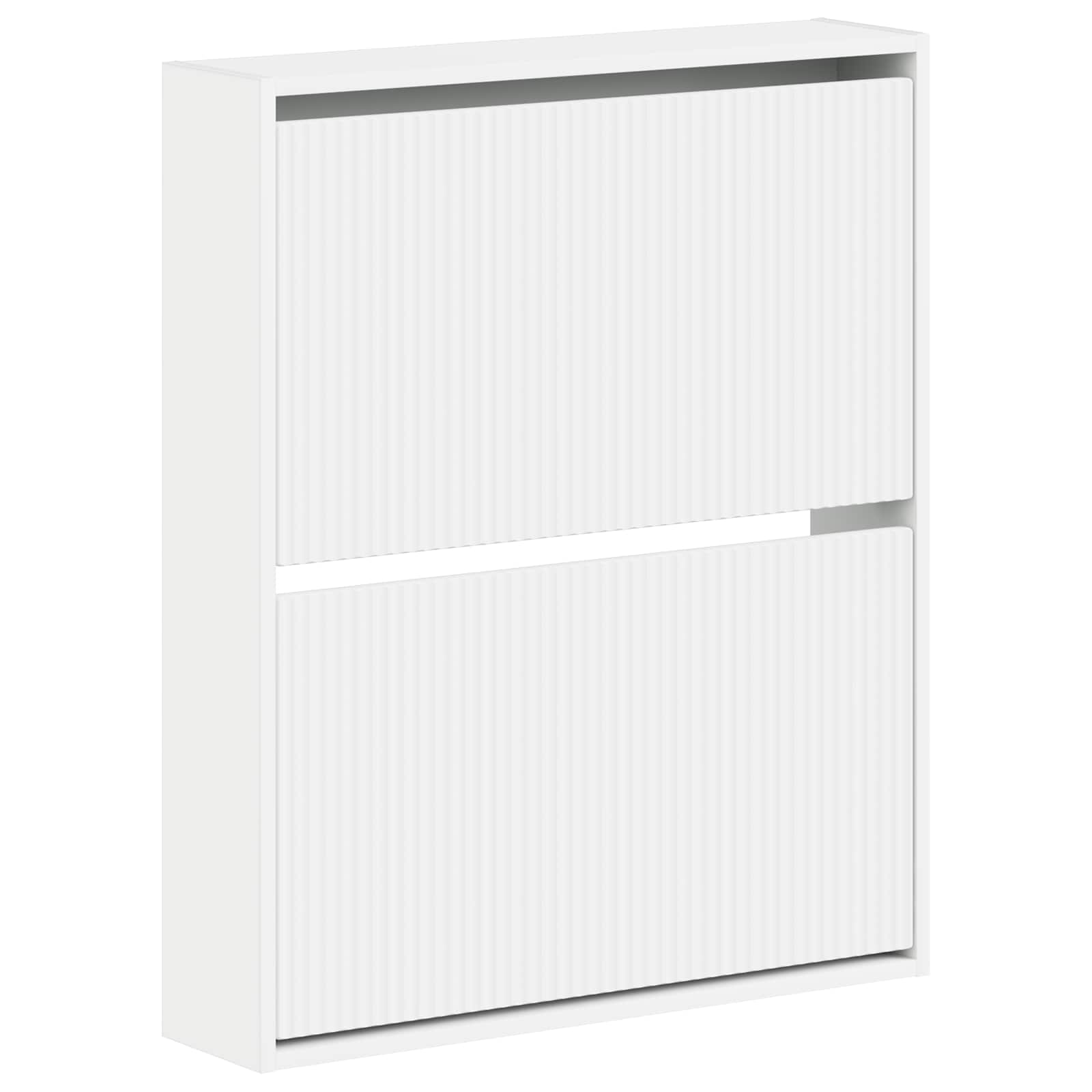 vidaXL Wall-Mounted Shoe Cabinet ARNHEM 71 x 17 x 86 cm White 2