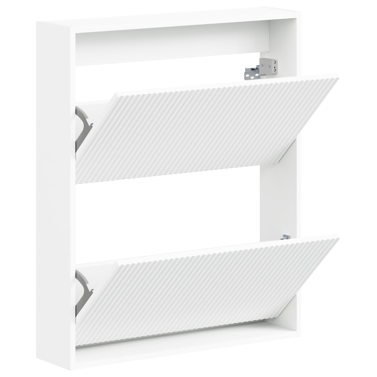 vidaXL Wall-Mounted Shoe Cabinet ARNHEM 71 x 17 x 86 cm White 3