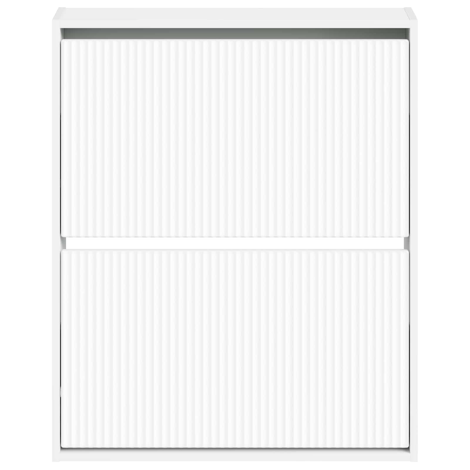 vidaXL Wall-Mounted Shoe Cabinet ARNHEM 71 x 17 x 86 cm White 4