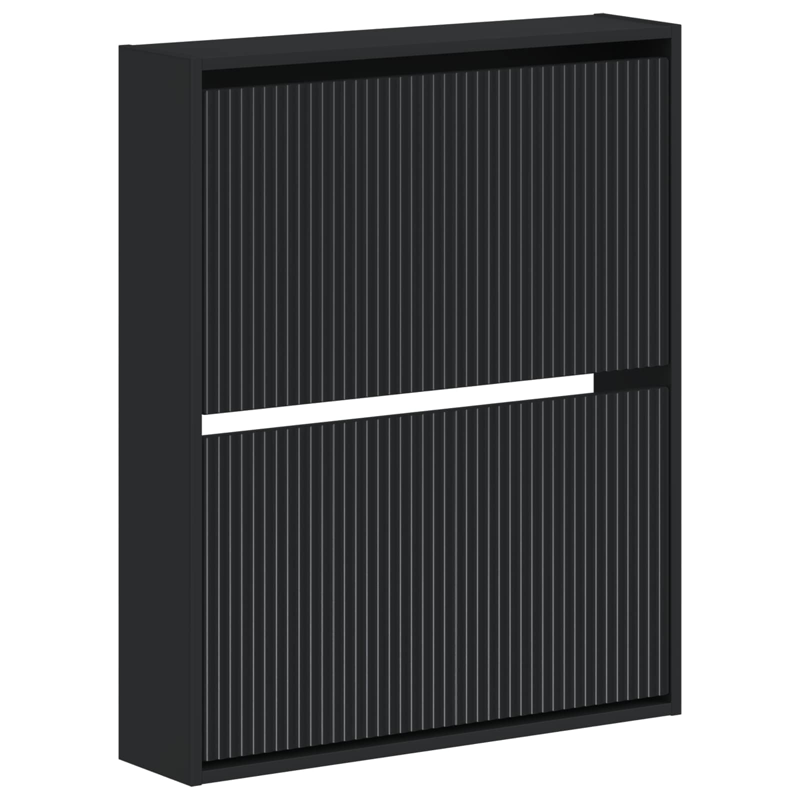 vidaXL Wall-Mounted Shoe Cabinet ARNHEM 71 x 17 x 86 cm Black 2