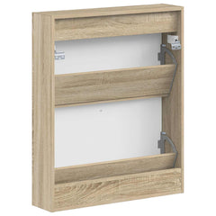vidaXL Wall-Mounted Shoe Cabinet ARNHEM 71 x 17 x 86 cm Sonoma Oak 5